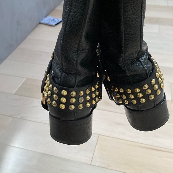 Zadig & Voltaire changeable studded buckle soft leather boots - Picture 15 of 15